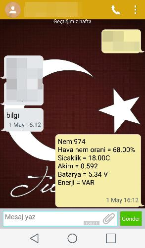 uygulama tasarımında hedef gösterilen diğer akıllı telefon numarasına istendiği takdirde sistemin tüm verileri SMS olarak gönderilmektedir.