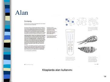 Alan: Görsel materyaller kullanılırken alanın etkili ve düzgün kullanımı materyallerin