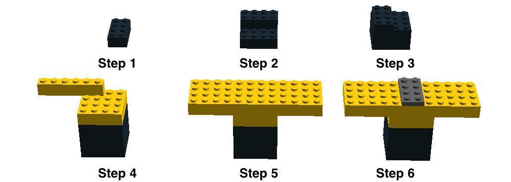 2 adet güneş paneli mevcut: 1) HEr bir güneş paneli, 6 siyah 2x4 LEGO parçası, 2 sarı 2x4 LEGO parçası, 8 sarı 1x6 LEGO parçası, ve 2 gri 2x2