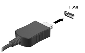Video veya ses aygıtını HDMI bağlantı noktasına bağlamak için: 1. HDMI kablosunun bir ucunu bilgisayardaki HDMI bağlantı noktasına bağlayın. 2.