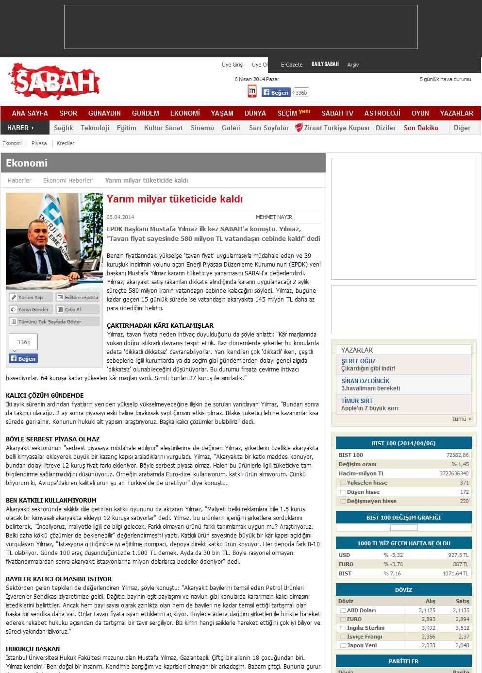 Portal Adres YARIM MILYAR TÜKETICIDE KALDI : www.sabah.com.