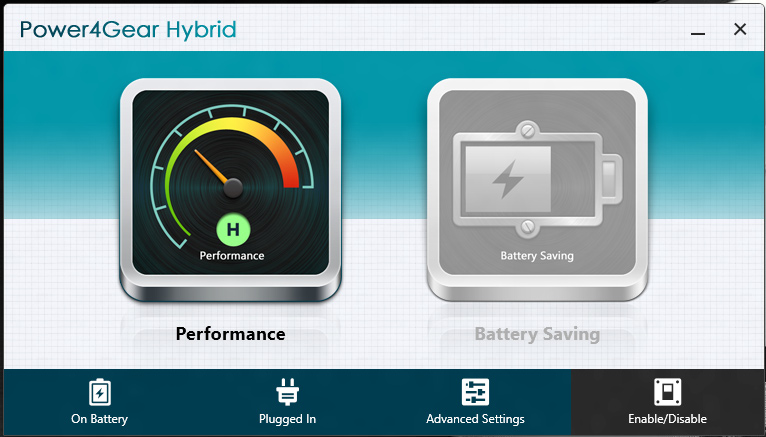 Power4Gear Hybrid Power4Gear'deki güç tasarrufu modlarını kullanarak Dizüstü Bilgisayarınızın performansını en iyi duruma getirin.