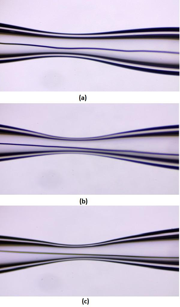 45 Resim 4.1. İnceltme işleminde lazer uygulama süresinin etkisi. Lazer uygulama parametreleri: Heat; 450, Filament; 4, Velocity; 15, Delay; 120 parametreleri kullanılmıştır.