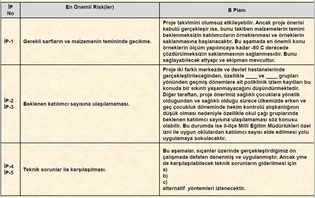 Proje önerisinin