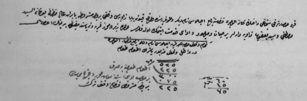 Maaş-ı muharrer ve harç-ı muhasebe 80 Ber-vech-i meşrut evlad-ı vakfa terk 241 Karahisar-i Şarki sancağı dahilinde kain Alucra nahiyesine tabi Aclos namı diğer Dellü karyesinde vaki Koyun Baba