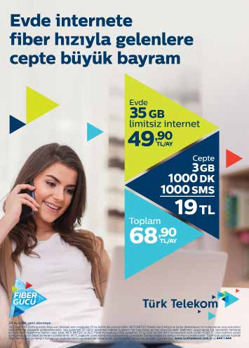 Türk Telekom 2016 Faaliyet Raporu Türk Telekom un Faaliyetleri Türk Telekom, sabit yatırımlarına da devam ederek 2016 yılı dördüncü çeyrek itibarıyla Türkiye deki her 10 haneden yaklaşık 6 sına fiber