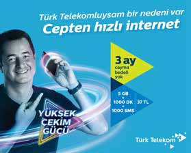 Kısaca Türk Telekom Bir Bakışta 2016 Yönetim 2016 Faaliyetleri Kurumsal Yönetim Finansal Bilgiler Sinema hediye edilerek, hedef kitleye doğrudan ulaşılabilecek mecralar olan plazalarda iletişim