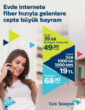 Türk Telekom 2016 Faaliyet Raporu Türk Telekom un Faaliyetleri 2016 yılında Türk Telekom mevcut Evde İnternet müşterilerinin artan internet kullanımlarına paralel olarak yeni sunulan kampanyalardaki