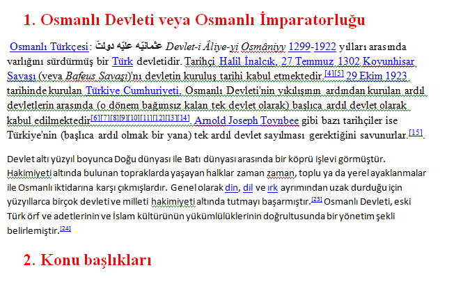 İlk olarak yazımızın stilinin numaralandırması aşağıdaki