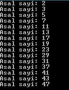 30 Örnek9: 1-50 arasındaki asal