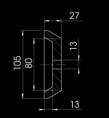 Ø 13,5 mm RP435A uç kapağı (2