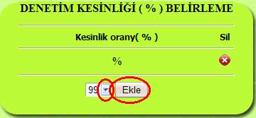 butonuna tıklayarak başdenetçi tanımlayın.