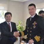 Deniz Kuvvetleri Komutanlığı Güney Görev Grup Komutanı Tuğamiral Ömer Bayram Çetin Bodrum Kaymakamı Dr. Mehmet Gödekmerdan ı makamında ziyaret etti.
