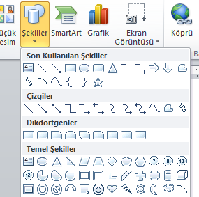 Örneğin arama kutusuna Tıp yazıldığında tıpla ilgili küçük resimler çıkar. Gelen küçük resimlerin üstüne bir kez tıklandığında resim sayfaya eklenir.