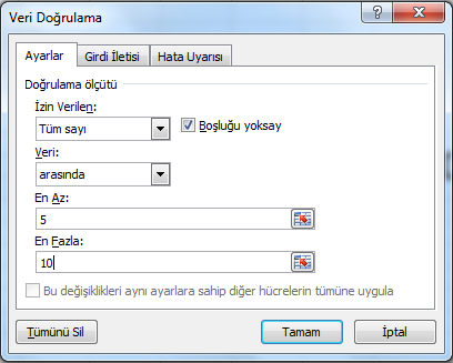 Şekil 106 Metni Sütunlara Dönüştür komutu Aşağıdaki örnekte A1 hücresine bu tablo deneme amaçlıdır yazıldıktan sonra Metni Sütunlara Dönüştür seçeneğine tıklandığında ekrana gelen pencerelerde