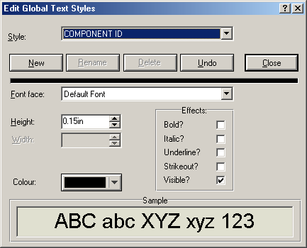 56 Şekil 3.44. Set text style diyalog kutusu 3.2.10.5. Set Graphics Text 2D grafiklere ilişkin yazıların font, konum ve ebat ayarlarının yapılmasını sağlar.