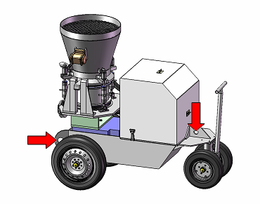 compressed air supply is connected to the Bearing. While rotor is rotating, mixture comes down and spills into just one cavity of the rotor and also compressed air is supplied into the same cavity.