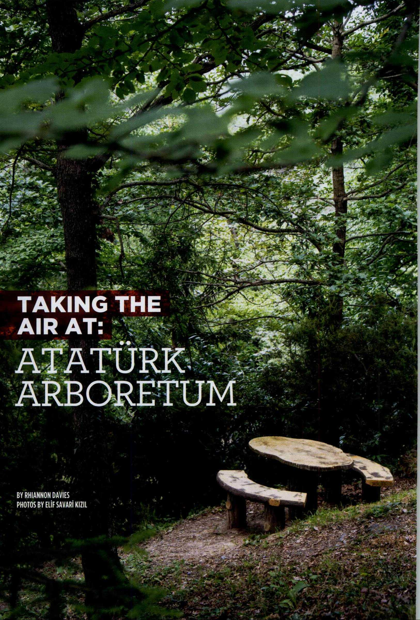TAKING THE AIR AT: ATATÜRK ARBORETUM Yayın Adı : The Guide Istanbul Sayfa