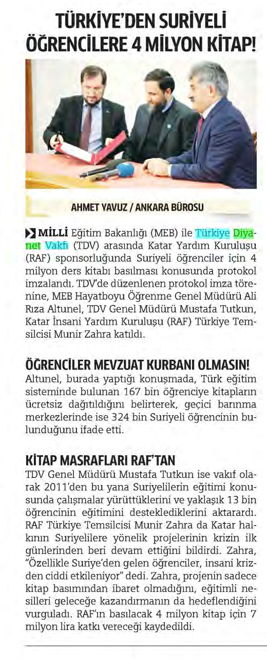 MİLLİ GAZETE Tarih : 22.12.