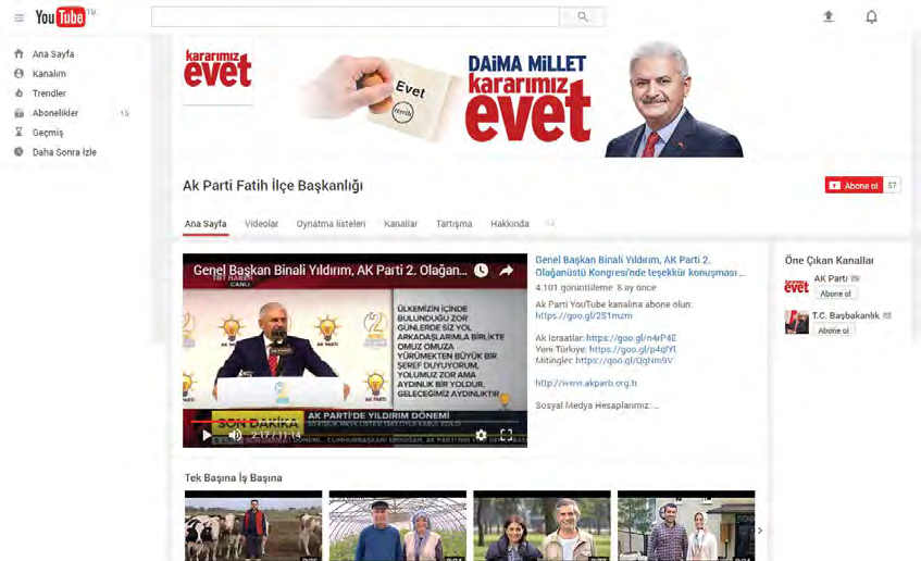 Halk oylaması görevlileri, Youtube kanallarındaki video yorumlarını moderasyon süreci eşliğinde açmalıdır.