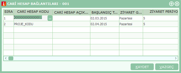 Rota/SatıĢ Elemanı Bağlantısı Rota / Satış elemanı bağlantısı, Satış Elemanları listesinde F9/sağ fare tuşu menüsünde yer alan SatıĢ Rotası seçeneği ile her satış elemanı için ayrı ayrı kaydedilir.