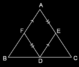 IABI = IACI ve DE // AB, DF //