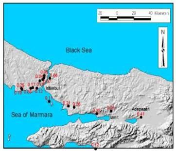 merkezinin 30 km batısındaki 22 000 m²