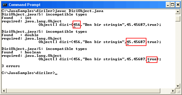 Ancak burada dikkat etmemiz gereken bir nokta var. O da, String tipteki "Ben bir stringim" için bir hata mesajı almamış olmamız. Bunun nedeni aslında çok açık.