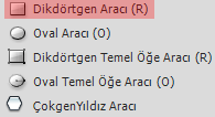 Resim 2.8: Dikdörtgen aracı Sahne üzerinde fare ile basılı tutup sürükleyerek dörtgen çizebilirsiniz.