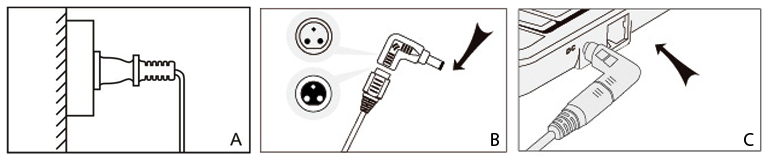 Ürün Diyagramı AC Girişi DC Bağlantısı USB Çıkış Uçlar AC Güç Kablosu Kullanma adımları 1.