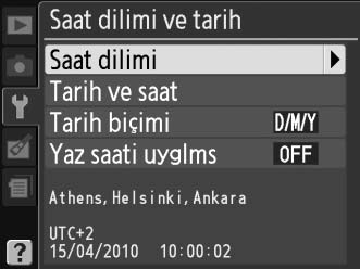 Oto Bilgi Görüntüsü G düğmesi B ayarlar menüsü Açık seçilirse, bilgi ekranı obtüratör bırakma düğmesi yarıya kadar basıldığında görünür; görüntü inceleme (0 130) kapalıysa, çekimden hemen sonra da