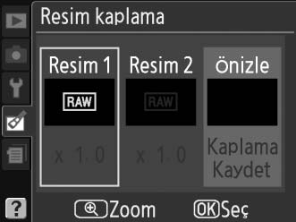 Sağda gösterilen iletişim kutusu, Resim 1 vurgulanmış şekilde görüntülenecektir. 2 NEF (RAW) resimlerini görüntüleyin.