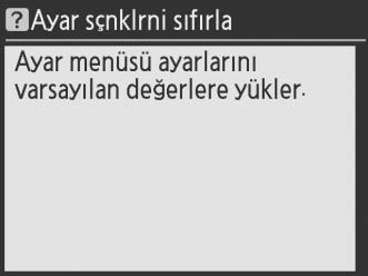 Fotoğraf Makinesi Menüleri Çekim, izleme ve ayar seçeneklerinin çoğuna fotoğraf makinesi menülerinden erişilebilir. Menüleri görüntülemek için, G düğmesine basın.