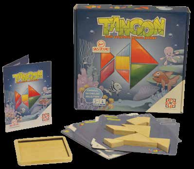 TANGON Tangon, geometrik biçimlerdeki yedi parçanın bir araya gelip, farklı figürler oluşturmasına dayanan eğlenceli bir zeka oyunudur.