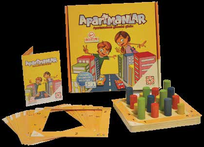 APARTMANLAR Apartmanlar, on yıldan fazla süredir Akıl Oyunları dergisinde yayınlanan, ortaokul seçmeli zeka oyunları dersi müfredatında olan ve TBT tarafından mekanik hale