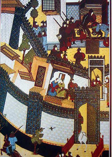 Res. 5- İsfendiyar ın Ercasp Kalesine Girmesi: Baysungur Şehnâmesi, Timurlu dönemi, Herat, 1430 [Tahran,
