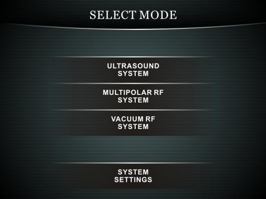 KULLANACAĞINIZ MODU SEÇİN; 1. Kavitasyon 2. Multipolar RF 3. Vakumlu RF 1. KAVİTASYON (40 KHZ) Çalışma prensibi Bir dakikada 60.000 ses dalgası ile yağ hücrelerini sıvılaştıran bir sistemdir.