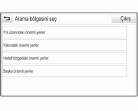 Bilgi ve Eğlence Sistemi 199 indirme" 3 190. Bu POI'ler, POI ana kategorisi Önemli Yerler üzerinden hedefler olarak seçilebilir.