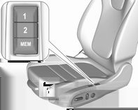 Koltuklar, Güvenlik Sistemleri 55 Hafıza konumunun kaydedilmesi Sürücü koltuğunu istenen konuma ayarlayın. MEM ve 1 veya 2 düğmelerini bir zil sesi duyulana kadar aynı anda basılı tutun.