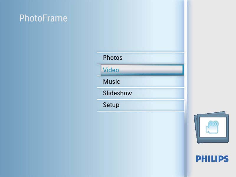 Video oynatma Not PhotoFrame ürününde yalnızca M-JPEG video dosyalarını (*.avi formatında) oynatabilirsiniz.