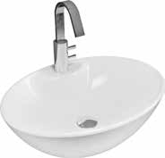 MİNİMAL LAVABOLAR SERİSİ 3042TDS110H AMADIS TEZGAH ÜSTÜ LAVABO 361,00 CH34TDS110H BATARYA DELİKLİ ÇANAK LAVABO 368,00 43 x 58 cm 41