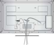 KABLO DÜZENLEMESİ İÇİN ARKA KAPAK Aşağıda gösterilen resimler TV nizden farklı olabilir. Elektrik kablosunu TV'nin arka kapağı üzerindeki Kablo Tutucuyla sabitleyin.