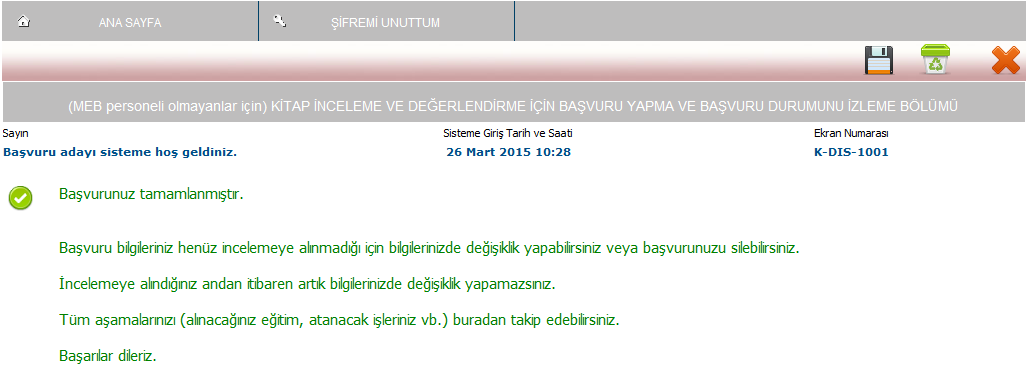 gönderilmesini sağlayınız. Güvenlik kodu bu sefer e-postanıza ilaveten kısa ileti olarak GSM telefonunuza da gelecektir.