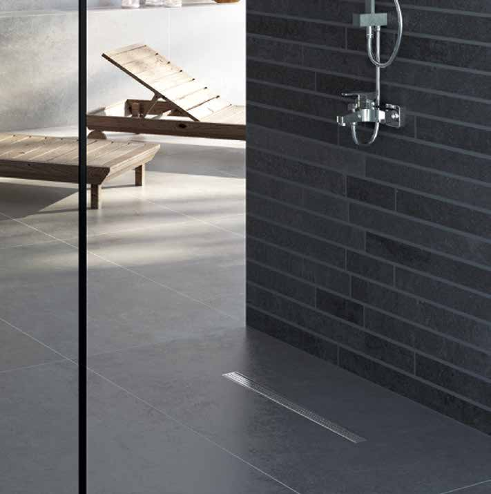 V-Flow Banyonuzda estetik çözümler. Duş alanlarında yeni, modern, estetik ve kullanışlı bir çözüm: V-Flow, karoya hemzemin uygulama sayesinde engelsiz duş alanı yaratıyor.