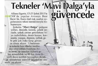 Tekneler ' Mavi Dalga ' yla güvencede Yayın Adı Cumhuriyet Yayın Tarihi 19.02.