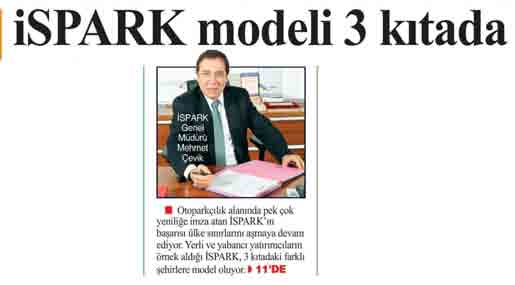 İSPARK modeli 3 kıtada Yayın Adı Metropol Gazetesi Yayın Tarihi 05.03.