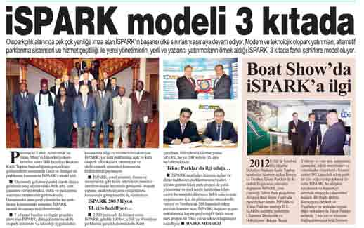 İSPARK modeli 3 kıtada Yayın Adı Metropol Gazetesi Yayın Tarihi 05.03.