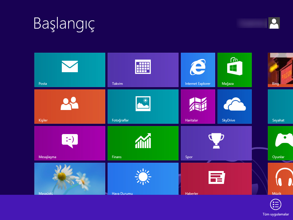 Yazım Biçimleri Windows Server 2012/Windows 8 Kullanıcıları İçin Tüm uygulamalar ekranından bu tarayıcıya bağlı uygulamaları başlatabilir veya Denetim Masası nı görüntüleyebilirsiniz.