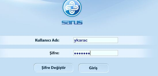 ECZANE Sarus Giriş Sayfasından Eczane Modülü seçilir.