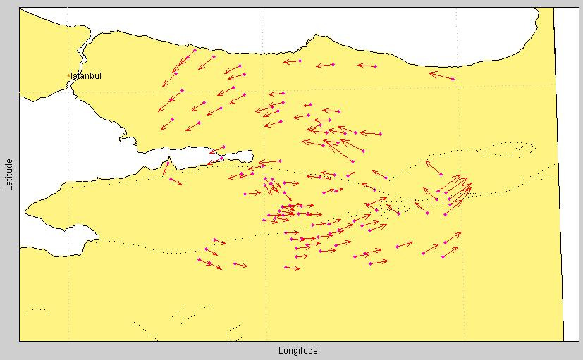 Şekil B-33 Fayın varlığı bilinmeksizin 1'er derecelik artımlarla F23-H25 bölgesinde